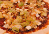 信州味噌ソースネギのピザ